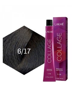 Lakme Collage Hair Color Cream 6/17 Blue Ash Dark Blonde 60 ml