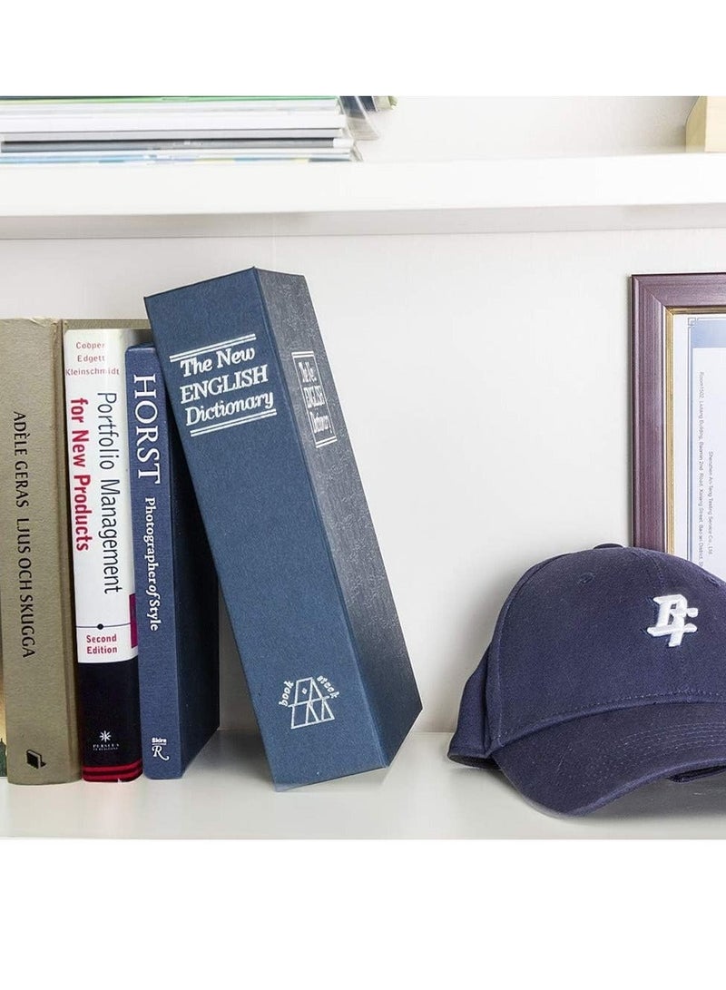 Diversion Book Safe with Combination Lock Safe Secret Hidden Metal Lock Box Money Hiding Box Collection Box 9.5" x 6.2" x 2 .2" Navy Large - Image 2