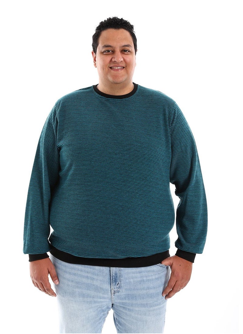 Caesar MensBig Size Stripped Sweat Shirt  - Image 1
