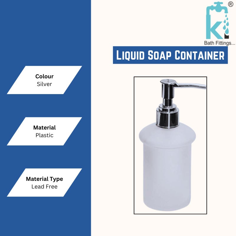 KI Stylish Glass Container Rust-Proof Soap Dispenser - 400ml Gel, Lotion, Shampoo, Conditioner, Soap Dispenser - Trendy Bathroom Accessory - Image 5