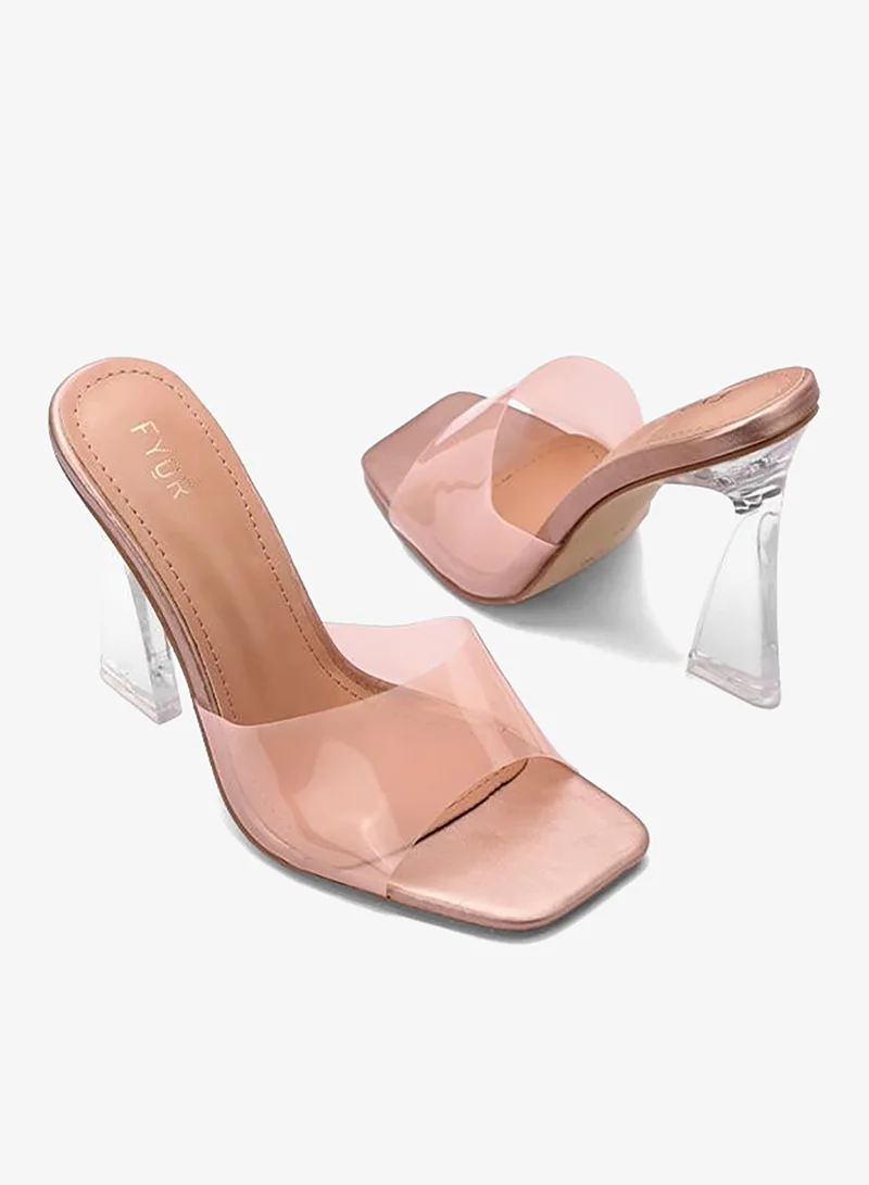Fyor  Transparent Strap Block Mules KS 01 for Women | Best Price UAE