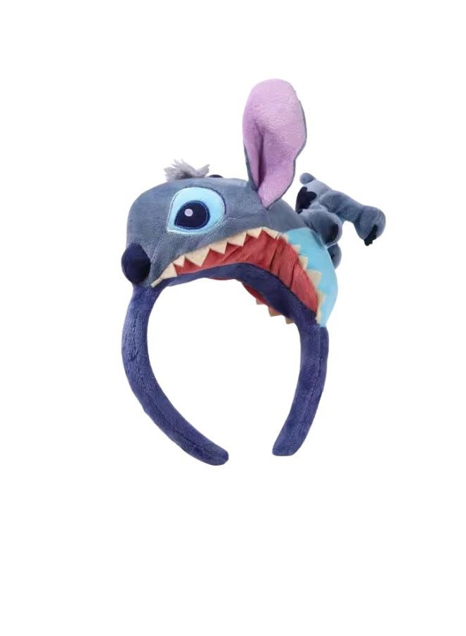 Disney Plush 3D Stitch Headband for Women & Children – Cute Cartoon Hair Accessory - Image 1