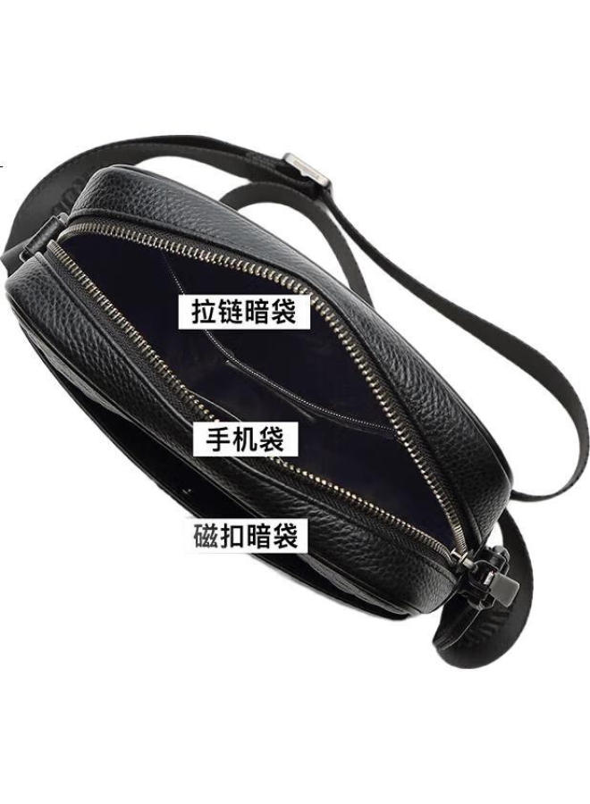 Crocodile Leather Checkered Business Casual Shoulder Bag For Men, Vertical Crossbody Bag Xt2045, Gift For Boyfriend - Image 2