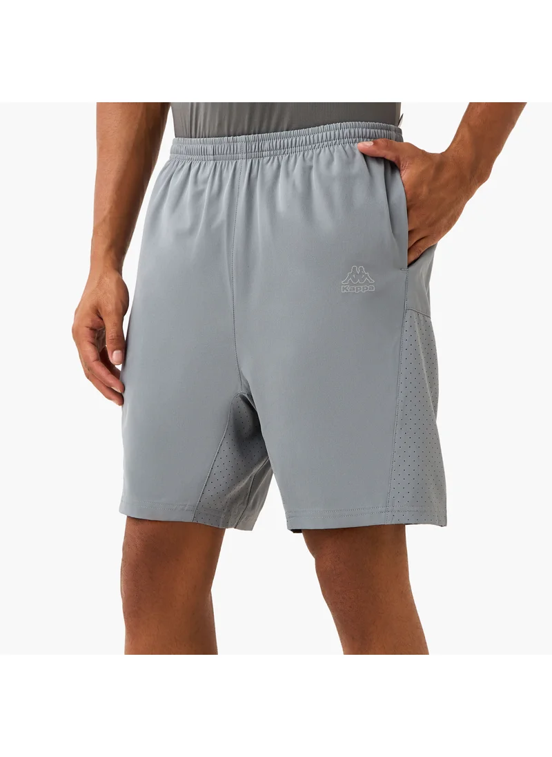 Kappa Kappa Logo Print Shorts with Mesh Accent