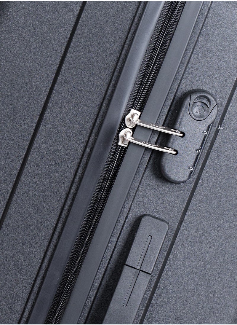 Skybags - ZAP Checked Luggage Trolley| Hardcase Polypropylene Material| 3-Digit Combination Lock | 360° Degree Wheel Rotation| Large-28 Inch- Black - Image 1