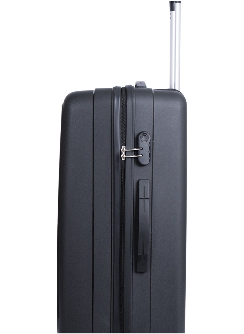 Skybags - ZAP Checked Luggage Trolley| Hardcase Polypropylene Material| 3-Digit Combination Lock | 360° Degree Wheel Rotation| Large-28 Inch- Black - Image 1