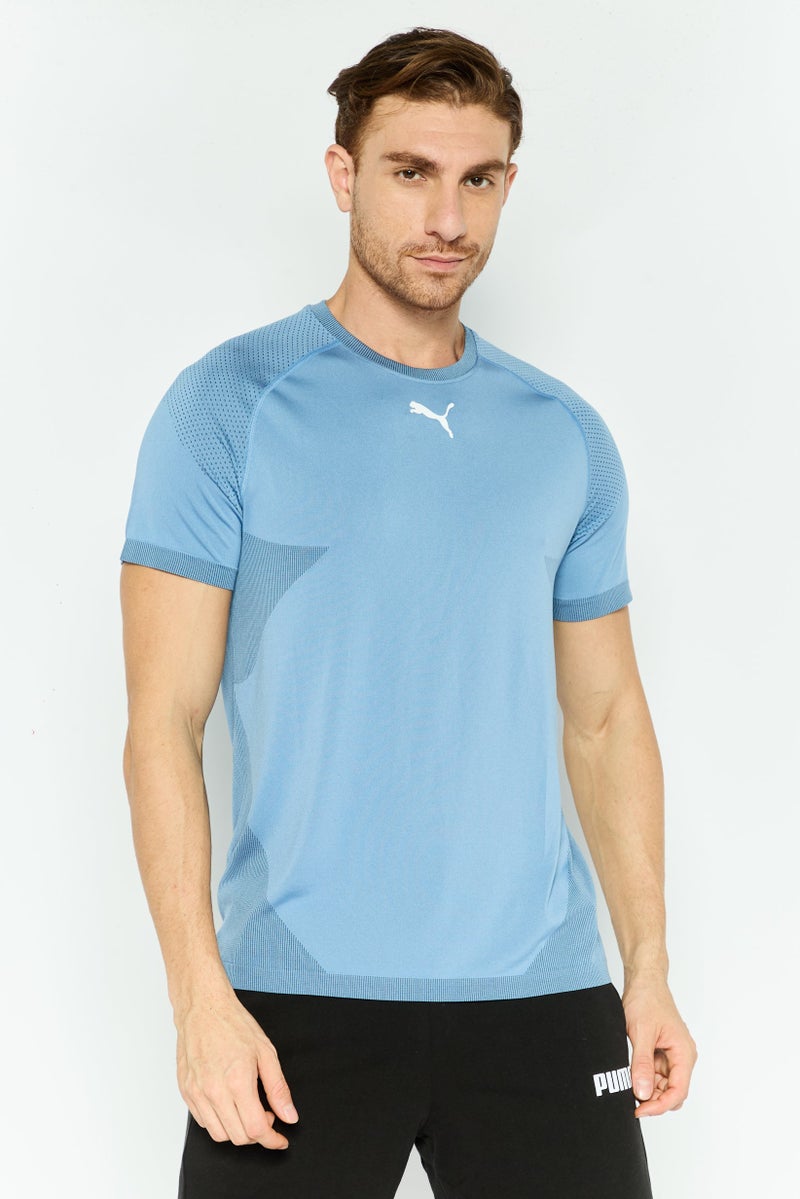 PUMA Men Sportswear Fit Short Sleeves Outdoor T-Shirt, Blue - Image 1