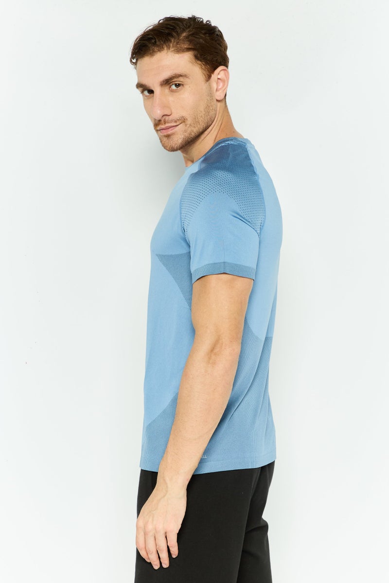 PUMA Men Sportswear Fit Short Sleeves Outdoor T-Shirt, Blue - Image 3