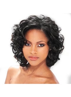 SEVENCOLORS Short Curly Wigs For Black Women Glueless Soft Short Black Hair Wigs Natural Looking Synthetic Fiber Afro Big Curly Bob Wigs  - Image 2