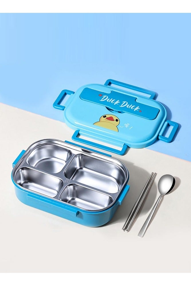 AMERTEER صندوق غداء بنتو ذو 4 أقسام – حاوية طعام معزولة مقاومة للتسرب للمدرسة والمكتب والسفر - Image 5