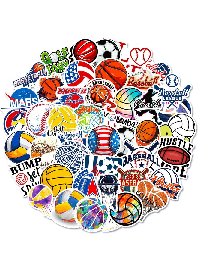 Bluejw 50 Self-created Ball Sports Stickers Football Volleyball Softball Football NBA Basketball Sports Collection Stickers - Image 3