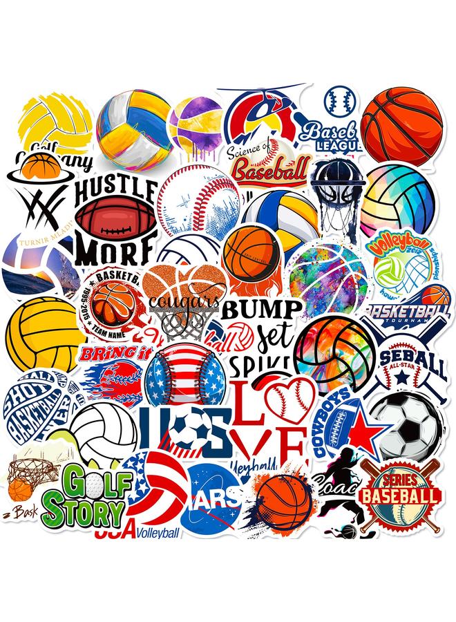 Bluejw 50 Self-created Ball Sports Stickers Football Volleyball Softball Football NBA Basketball Sports Collection Stickers - Image 2