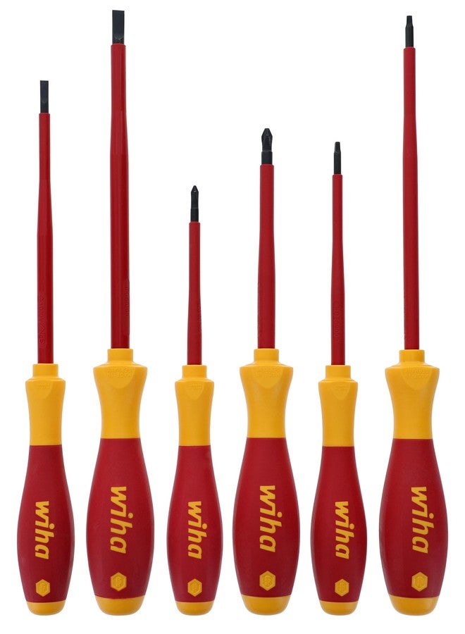 Wiha 32196 Insulated Slim Slot/Phillips/Square Driver Set, 6-Piece - Image 1