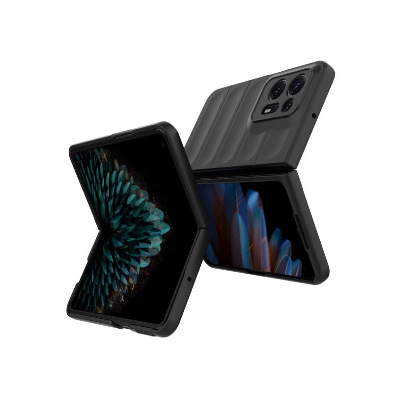 HuHa Case Cover For OPPO Find N2 Magic Shield Fold PC Shockproof Phone Case(Dark Blue) - Image 5