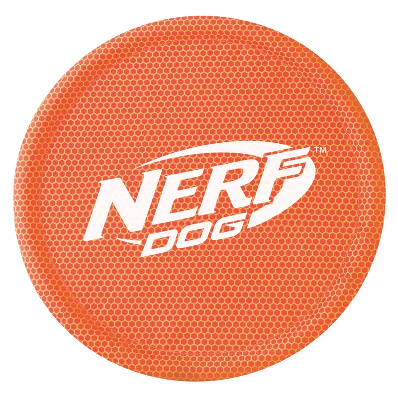 Nerf Dog Nylon Flyer Dog Toy Flying Disc Lightweight Durable and Water Resistant Great for Beach and Pool 9 inch diameter for MediumLarge Breeds Single Unit Orange - Image 2