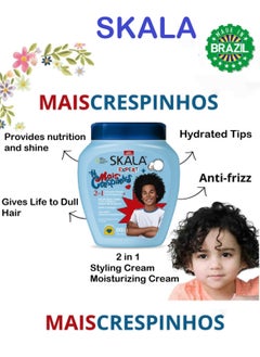 SKALA SKALA Mais Crespinhos 2 in 1 Kids Treatment Cream, styling, Moisturizing and Deep Hydration for Frizzy and Curly Hair 1000g ( Brazil )  - Image 5