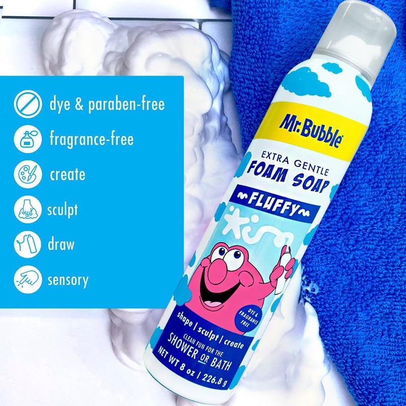 Mr. Bubble Extra Gentle Foam Soap - Fragrance Free Kids Hand and Body Wash 8OZ, Pack of 6 - Image 5