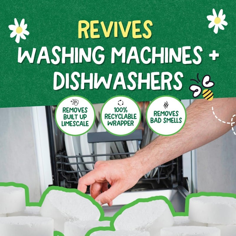 Ecoegg Detox Tablets for Washing Machine and Dishwasher, 8 Tablets, Removes Scale and Odours - Image 2