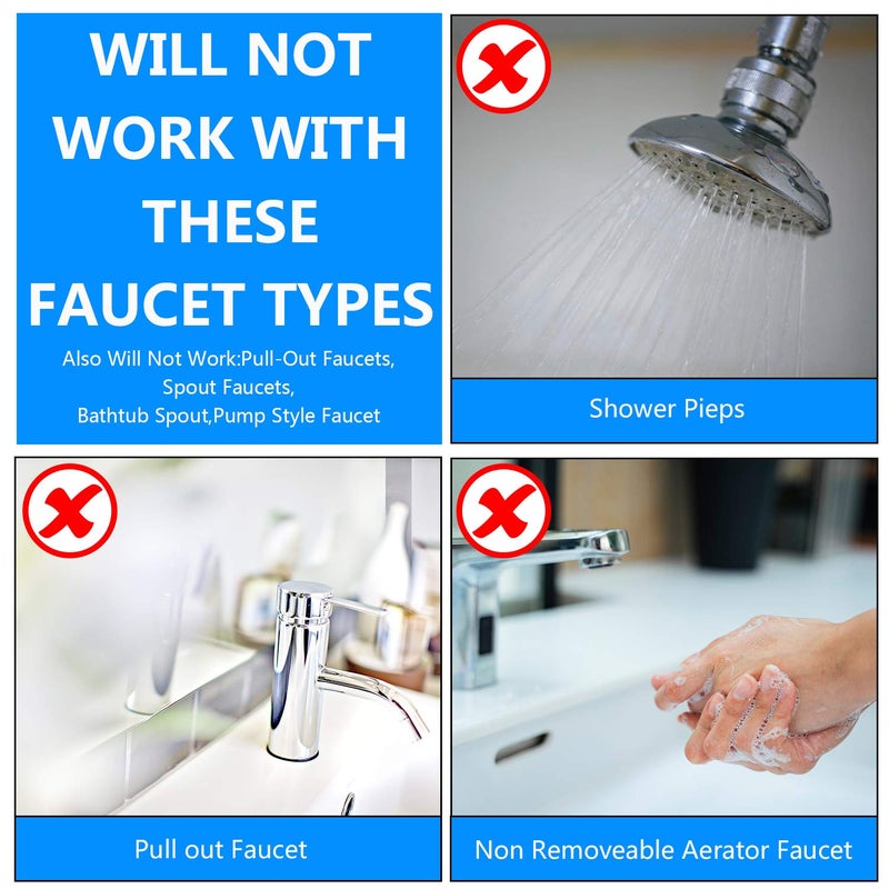 Hotop 7 Pieces Faucet Adapter Kit, Brass Aerator Male/Female Faucet Adapter to Connect Garden Hose, Standard Hose via Diverter - Image 5