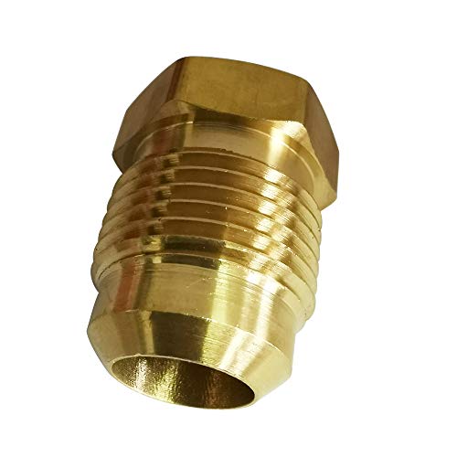 Legines Brass Flared Plug 3/8" Tube OD, SAE 45 Degree Flare Tube Fitting（Pack of 2） - Image 4