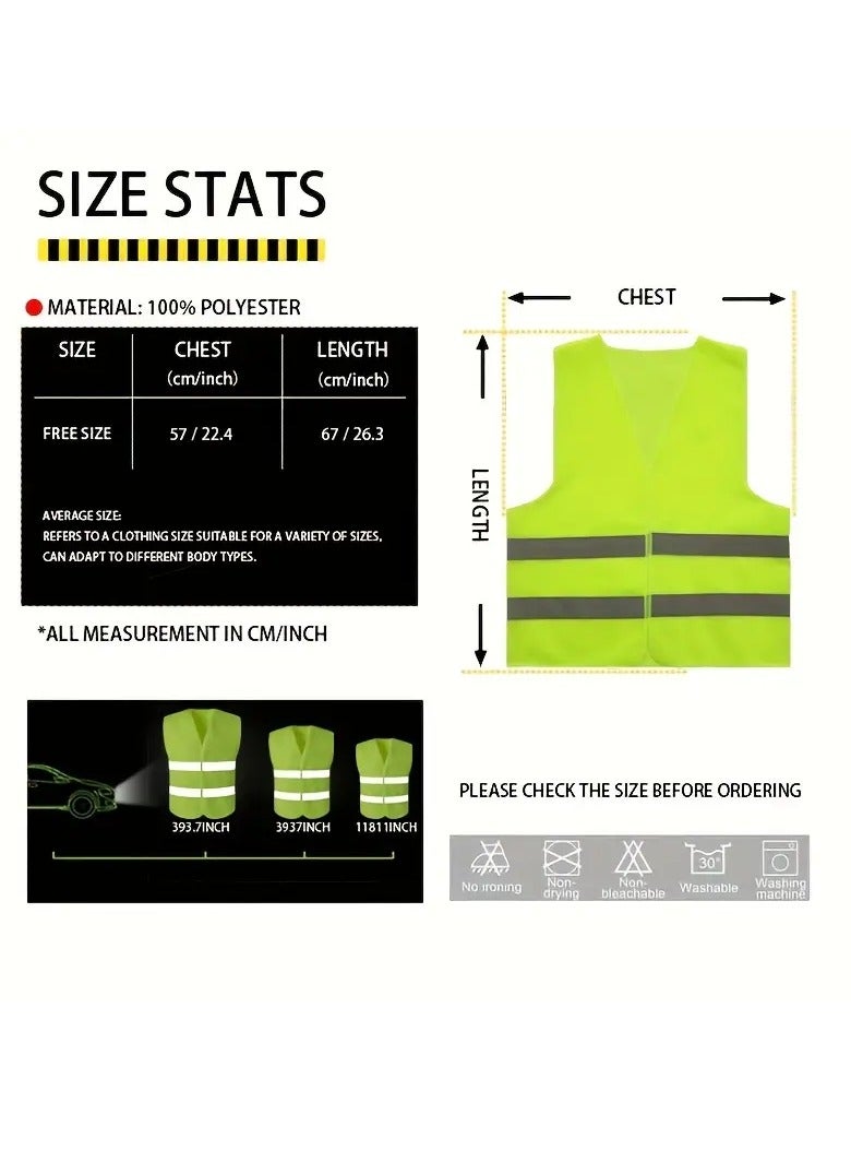Scrolls Reflective Safety Vests High Visibility Breathable Day Night Warning Jacket for Construction, Traffic, Cycling Safety Purpose Pack of 1  - Image 5