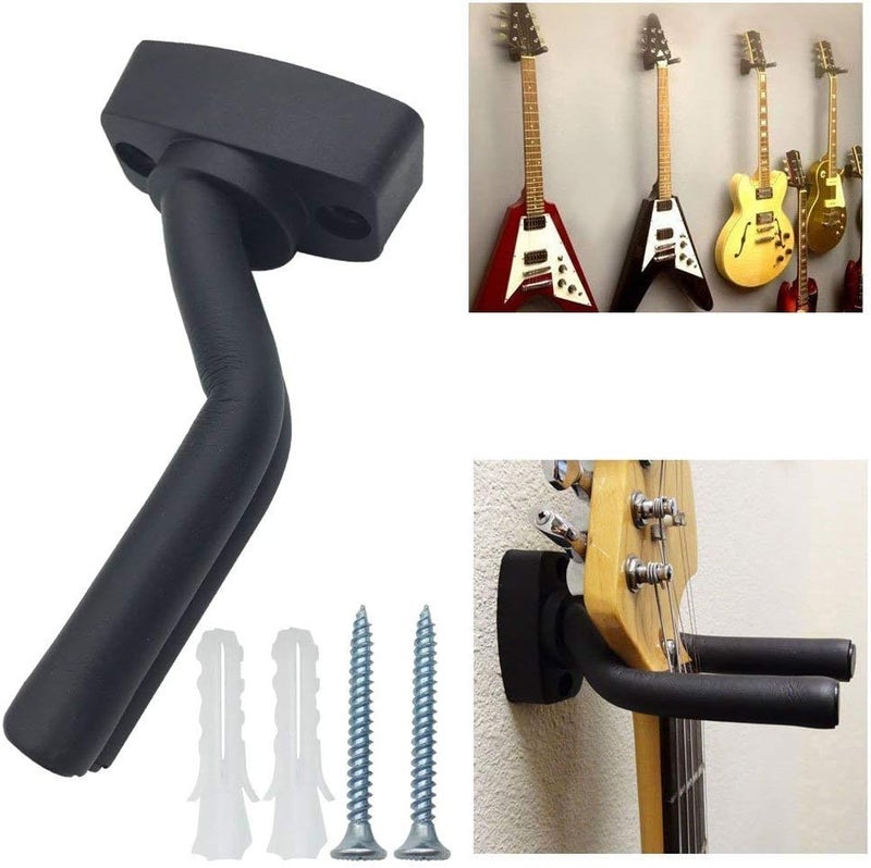 VEIDIA 6 Pcs Guitar Hangers Keep Hook Holder Wall Mount for All Size Guitars, Bass, Mandolin, Banjo - Image 2