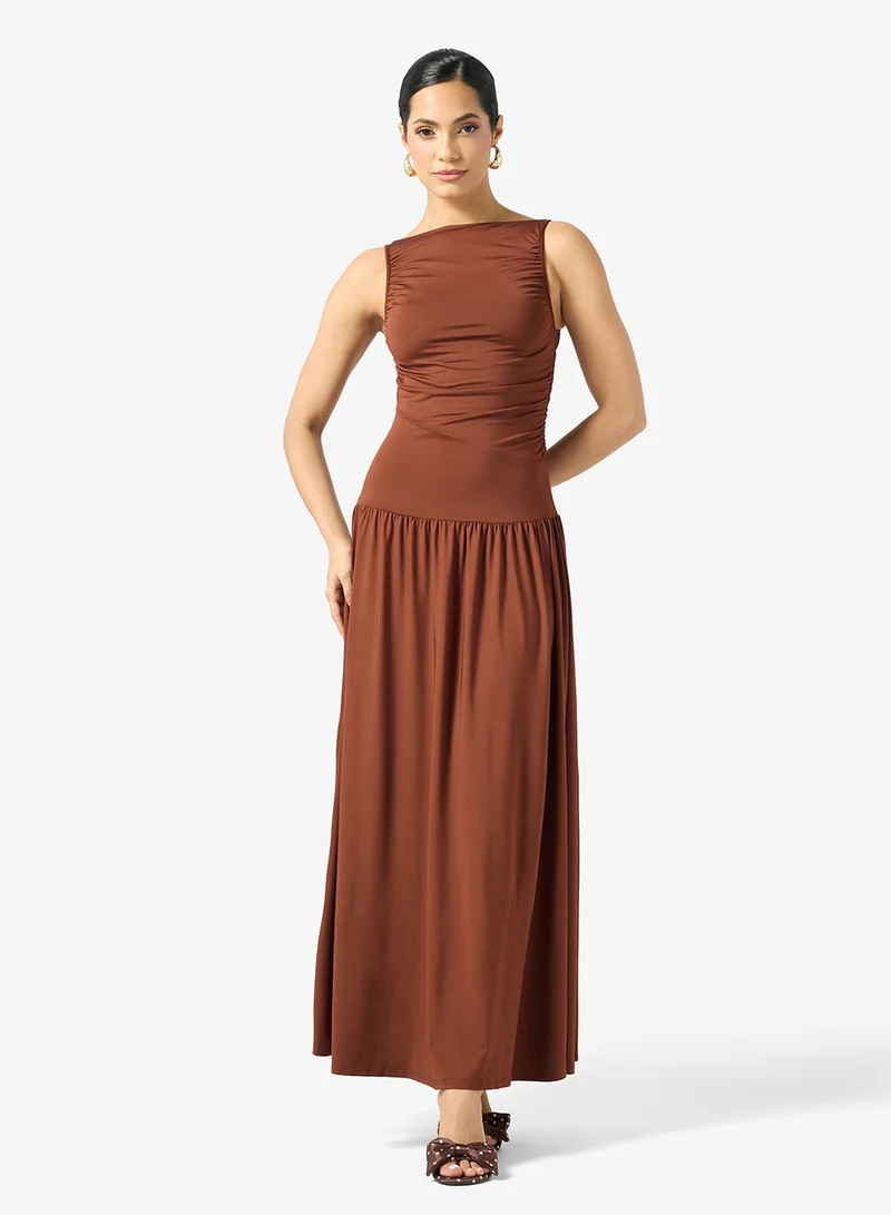 Ella Ruched A-line Dress