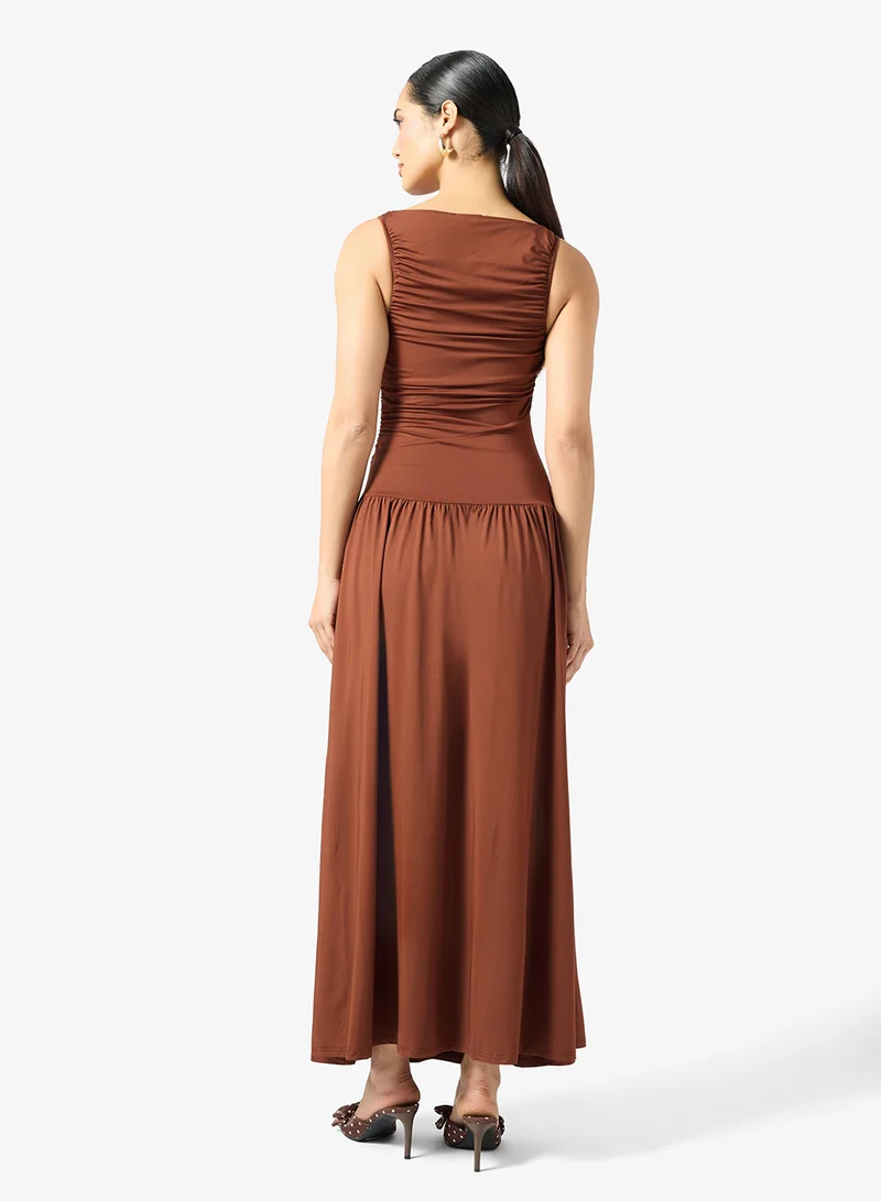 Ella Ruched A-line Dress