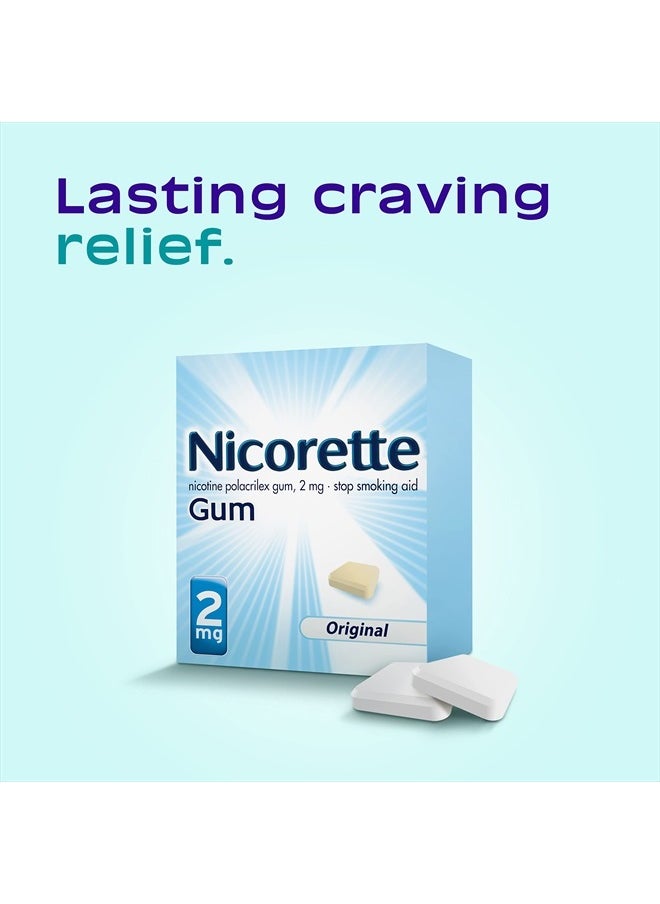 nicorette 2mg Nicotine Gum to Quit Smoking , Unflavored, Original, 170 Count  - Image 2