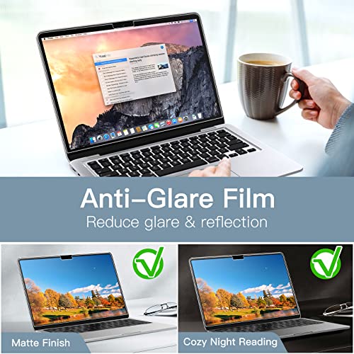 JETech Screen Protector for MacBook Air 13 Inch M2M5 20222026 AntiGlare PET Matte Film AntiFingerprint 2Pack - Image 3