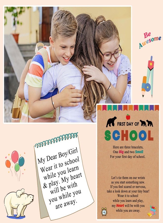UPROMI Back to School Stuff Gifts Bracelet Mommy and Me, First Day of School Kindergarten Preschool 1st 2nd Grade Bracelet Gift Mom Mother Son Daughter - Image 2