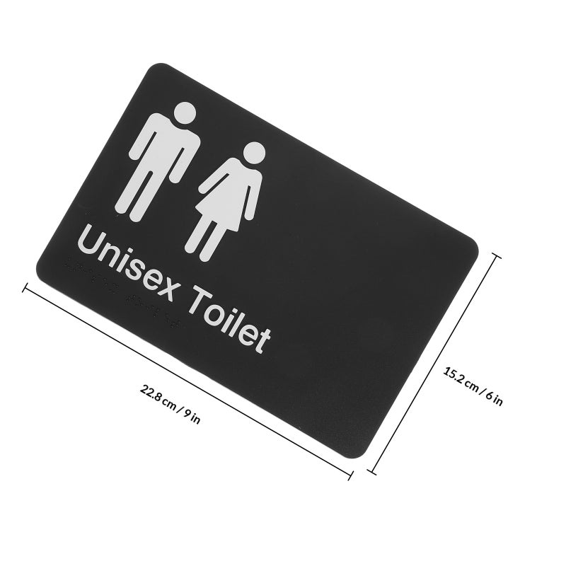 Braille Sign Replacement Braille Unisex Restroom Sign Decor Restroom Sign Braille Public Signage Braille Unisex Toilet Sign - Image 2