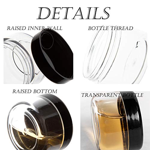 ZEJIA 5 Gram Sample Containers with Lids, 100PCS Mini Makeup Containers, Empty Plastic Travel Cosmetic Containers with Labels - Image 2