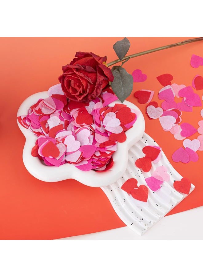 CIPOWM 6000pcs Valentine's Day Heart Confetti Decoration, 4 Colors Paper Heart Shaped Table Confetti Tissue Confetti for Valentine's Day Wedding Engagement Anniversary Birthday Party Decoration - Image 4