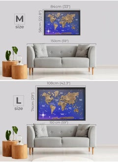 Enjoy The Wood - Framed World Map with Space Background Wall Art Wood Travel Decor 3D World Map On Board Wall Rustic Decoration Housewarming Gift - Dark Walnut Space - pzsku/ZF36699BDD0F7A2A91E4FZ/45/_/1726311801/ac82de0f-8a05-421d-b801-c940c2169b0c