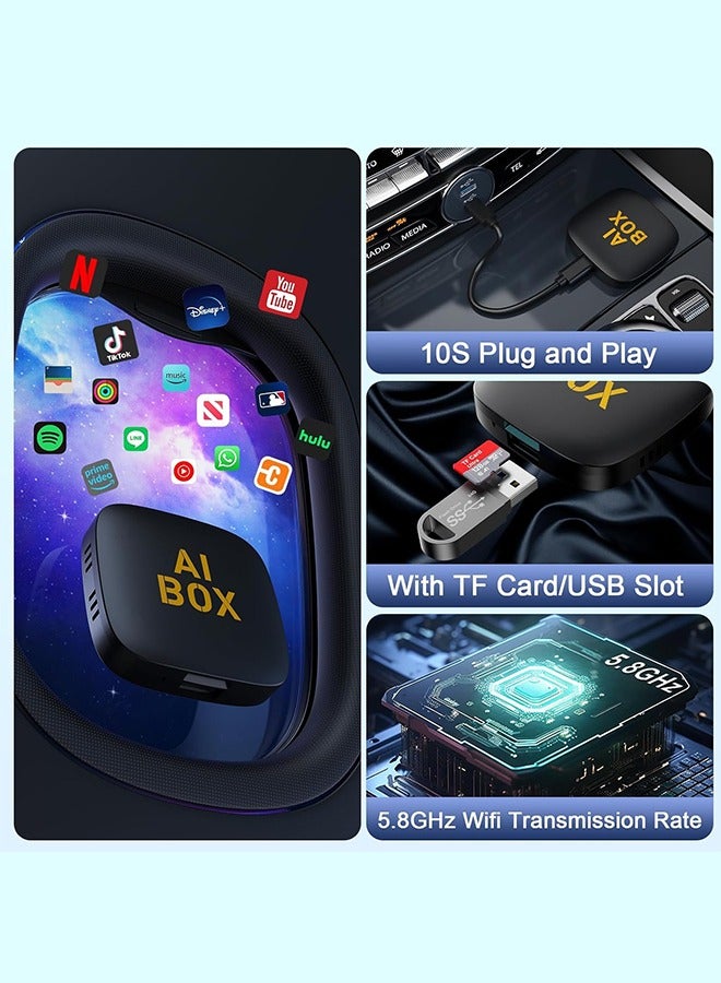 VICTGOAL Carplay AI Box Android 13 Wireless Android Auto Smart TV Box For Youtube Netflix Toyota Mazda Hyundai Haval GMC Ford MG VW Kia - Image 4