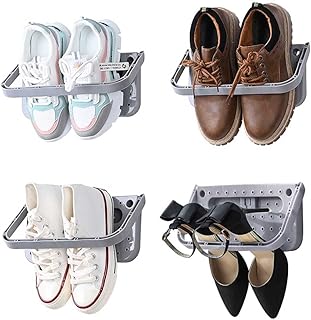 Baffect Hanging Shoe Organizer 4 pieces,Shoe Holder Foldable Wall Mounted Shoe Rack Hanging Shelf for Shoes Storage - Image 1