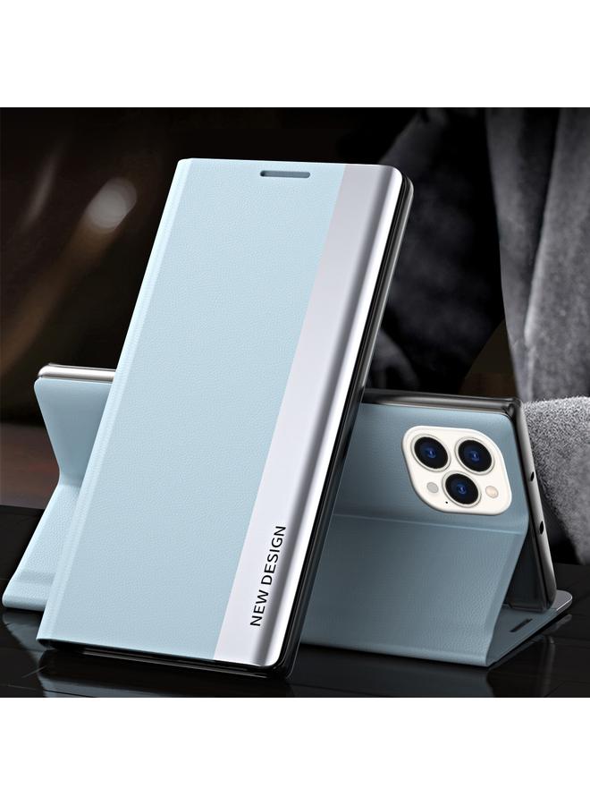 S-TOP Case For iPhone 13 mini Side Electroplated Magnetic Ultra-Thin Horizontal Flip Leather Case with Holder - Image 1