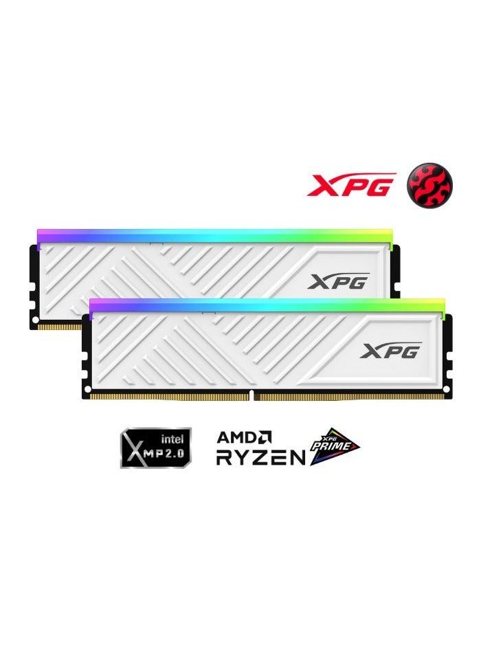 إكس بي جي ذاكرة رام SPECTRIX D35G RGB DDR4 3200MHz CL16 16GB (2x8GB) 288-Pins UDIMM لسطح المكتب | - Image 1