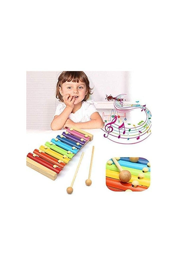Piano wooden instrument for children 8 notes xylophone kids toys - Image 3