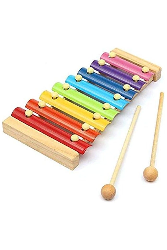 Piano wooden instrument for children 8 notes xylophone kids toys - Image 1