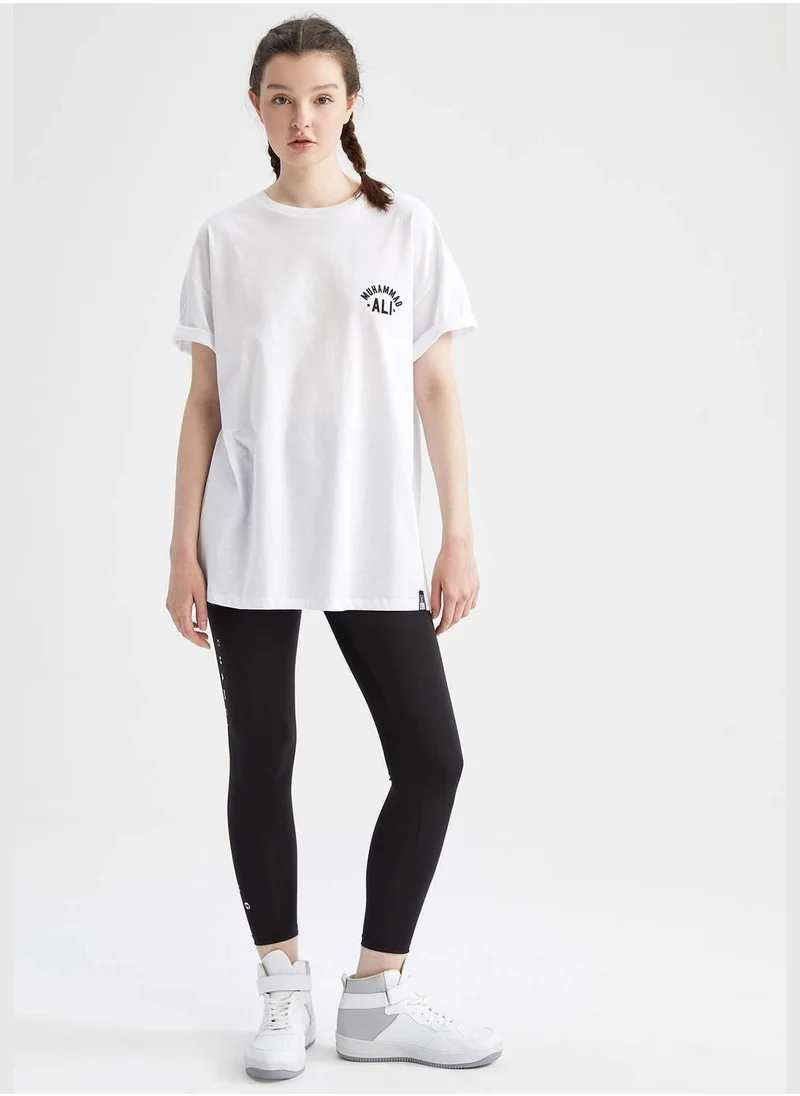 DeFacto Fitted Slogan Print Leggings