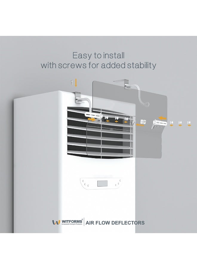 ويتفورمز WITFORMS / StandFlow - عاكس هواء مكيف الهواء، سهل التركيب بدون ثقب الجدار، حجم قابل للتعديل ليناسب جميع أنواع وأحجام مكيفات الهواء - Image 3