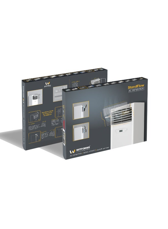 ويتفورمز WITFORMS / StandFlow - عاكس هواء مكيف الهواء، سهل التركيب بدون ثقب الجدار، حجم قابل للتعديل ليناسب جميع أنواع وأحجام مكيفات الهواء - Image 2