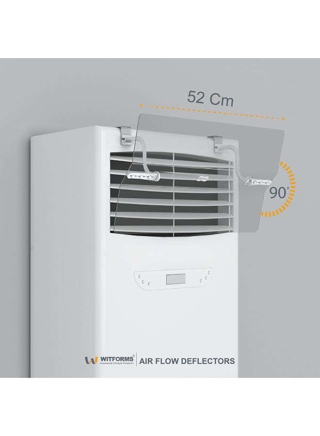 ويتفورمز WITFORMS / StandFlow - عاكس هواء مكيف الهواء، سهل التركيب بدون ثقب الجدار، حجم قابل للتعديل ليناسب جميع أنواع وأحجام مكيفات الهواء - Image 4