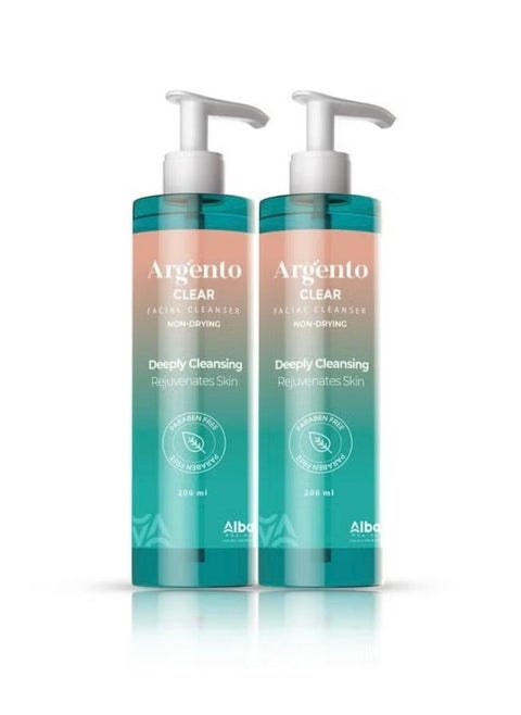 Argento Clear Facial Cleanser For Oily - 200 Ml 1+1