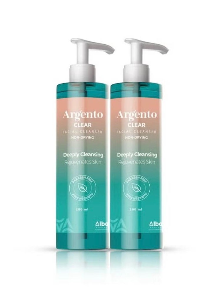 ARGENTO Argento Clear Facial Cleanser For Oily - 200 Ml 1+1  - Image 1