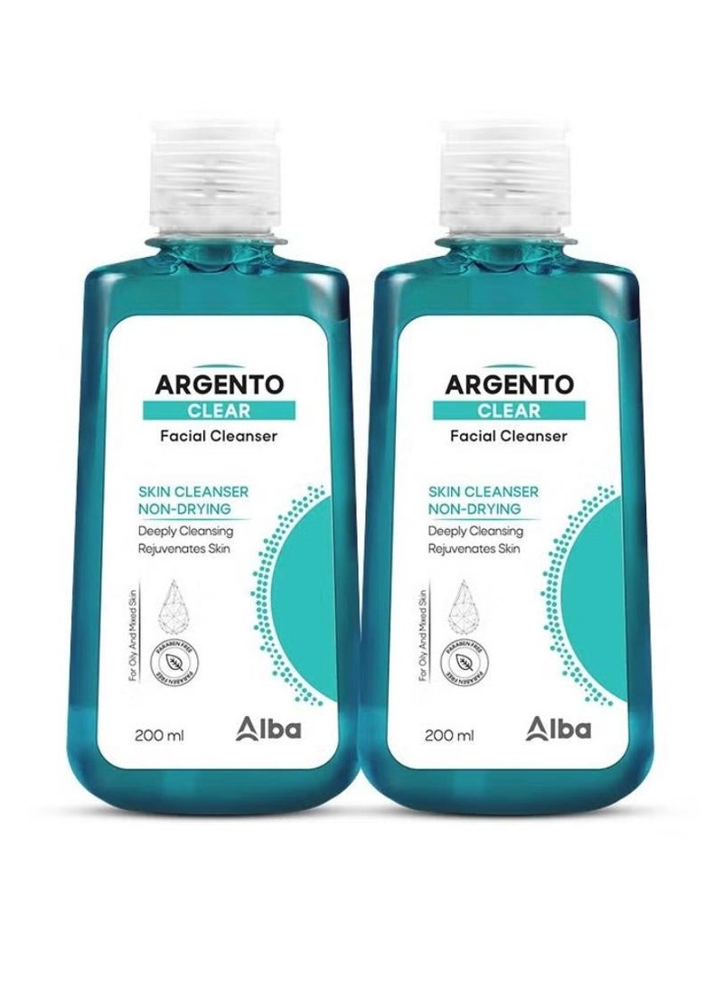 ARGENTO Argento Clear Facial Cleanser For Oily - 200 Ml 1+1  - Image 3