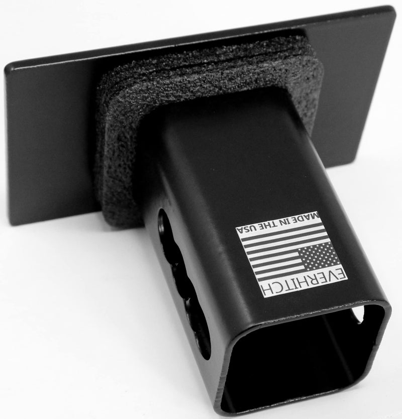 eVerHITCH Blank Metal Hitch Cover (Fits 2" Receiver, Black 5"x3") - Image 2