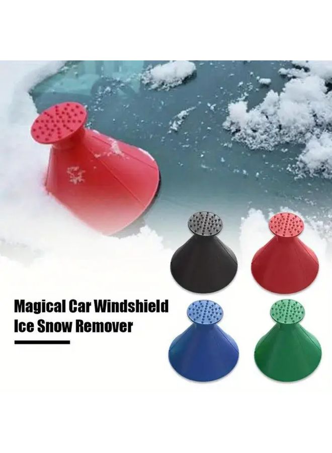 Multi Color Car Snow Ice Scraper Funnel Tool Set For Easy Window Removal - Image 4